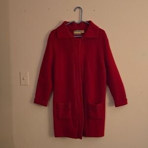 Elegant Red Women's Cardigan